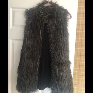 Adrianna Papell fur sweater vest